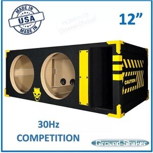 12” sub box dual ported competition subwoofer enclosure Ground shaker box